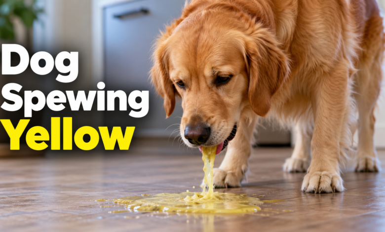 Dog Spewing Yellow