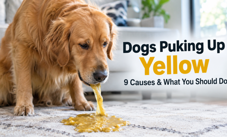 Dogs Puking Up Yellow